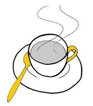 Zeichnung einer Tasse Kaffee